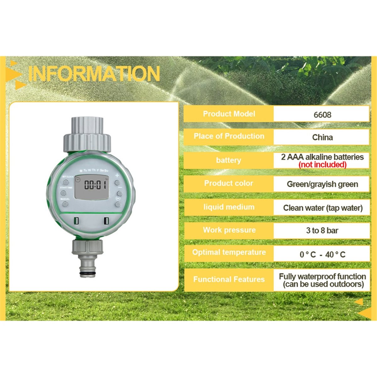 ตัวตั้งเวลาควบคุมการรดน้ำแบบดิ - Smart Garden Design บทวิจารณ์และราคา