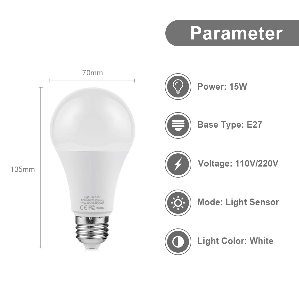 15W E27 LED Dusk to Dawn Night - Smart Garden Led Lights บทวิจารณ์และราคา